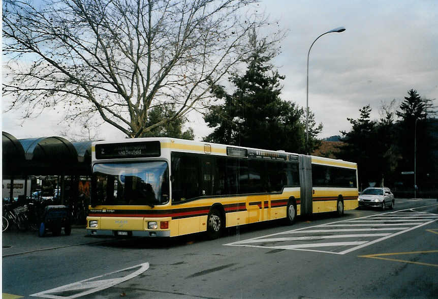 (091'601) - STI Thun - Nr. 72/BE 397'172 - MAN am 8. Januar 2007 in Thun, Zentrum Oberland