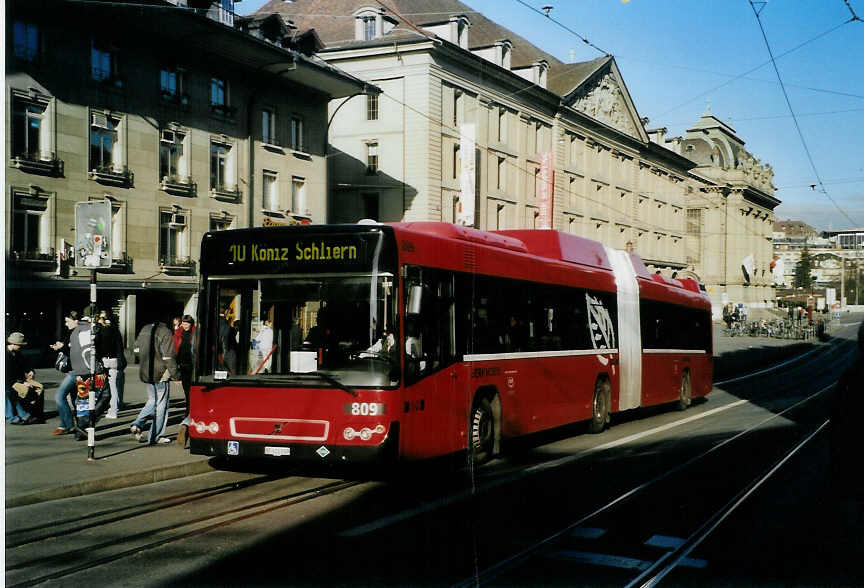 (091'621) - Bernmobil, Bern - Nr. 809/BE 612'809 - Volvo am 14. Januar 2007 in Bern, Zytglogge