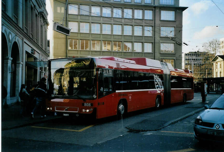 (091'632) - Bernmobil, Bern - Nr. 808/BE 612'808 - Volvo am 14. Januar 2007 beim Bahnhof Bern