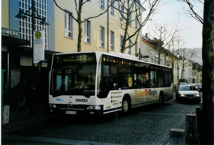 (091'823) - SWEG Lahr - FR-H 1726 - Mercedes am 3. Februar 2007 in Lrrach, Senserplatz