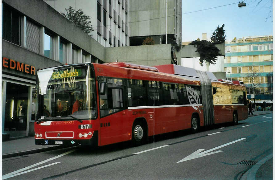 (092'208) - Bernmobil, Bern - Nr. 817/BE 612'817 - Volvo am 19. Februar 2007 in Bern, City West