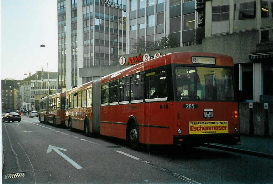 (092'216) - Bernmobil, Bern - Nr. 285/BE 419'285 - Volvo/R&J-Hess-Gangloff am 19. Februar 2007 in Bern, City West