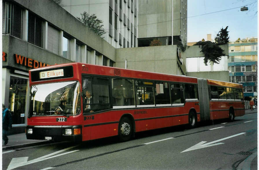 (092'308) - Bernmobil, Bern - Nr. 222/BE 513'222 - MAN am 20. Februar 2007 in Bern, City West