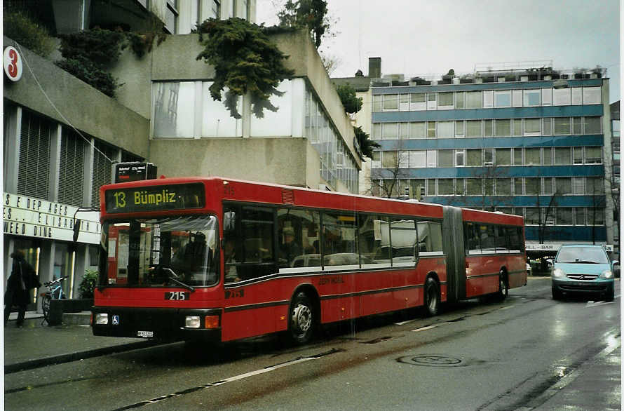 (092'320) - Bernmobil, Bern - Nr. 215/BE 513'215 - MAN am 26. Februar 2007 in Bern, City West