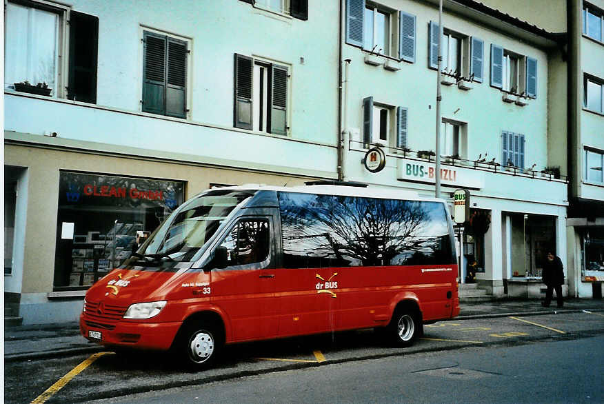 (092'418) - Busland, Burgdorf - Nr. 33/BE 567'513 - Mercedes/Auwrter (ex AAGK Koppigen Nr. 13) am 3. Mrz 2007 beim Bahnhof Burgdorf