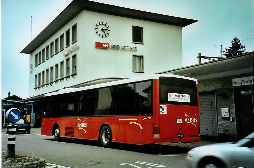 (092'422) - Busland, Burgdorf - Nr. 22/BE 593 - Volvo/Hess (ex AAGK Koppigen Nr. 2) am 3. Mrz 2007 beim Bahnhof Burgdorf