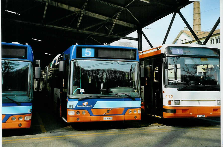 (092'821) - TPG Genve - Nr. 378/GE 96'943 - Volvo am 17. Mrz 2007 in Genve, Dpt