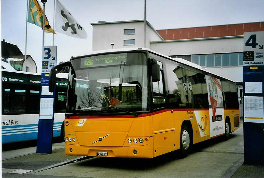 (093'129) - Schmidt, Jonschwil - TG 149'072 - Volvo (ex Buner&Schmidt, Jonschwil) am 22. Mrz 2007 beim Bahnhof Wil