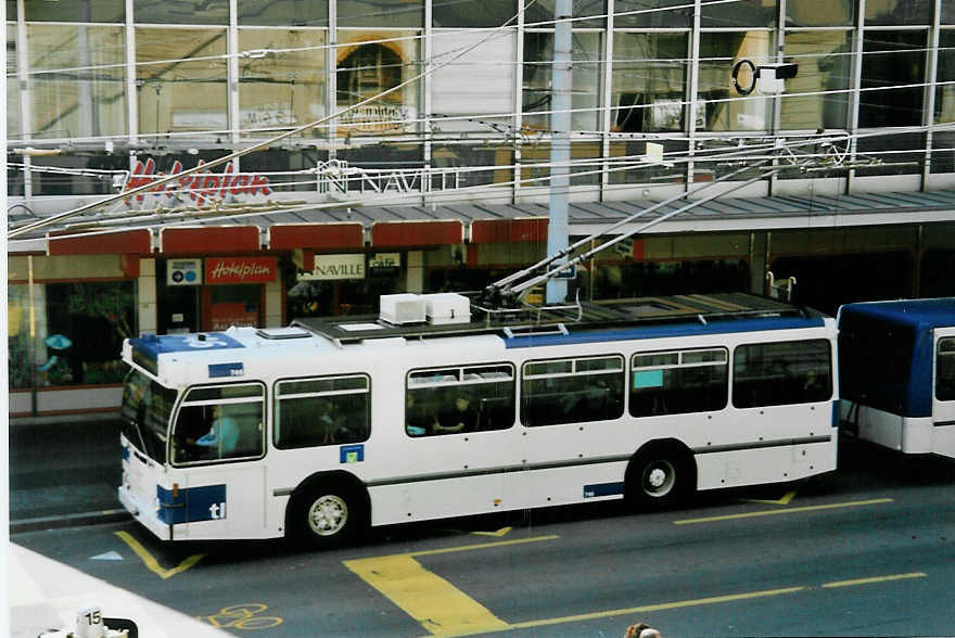 (093'625) - TL Lausanne - Nr. 746 - FBW/Hess Trolleybus am 7. April 2007 in Lausanne, Rue Neuve