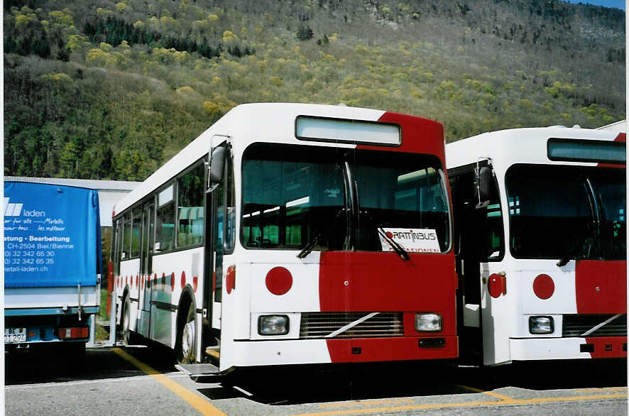 (093'812) - TPF Fribourg - Nr. 91 - Volvo/Gangloff (ex GFM Fribourg Nr. 91; ex SVB Bern Nr. 187) am 9. April 2007 in Biel, Rattinbus