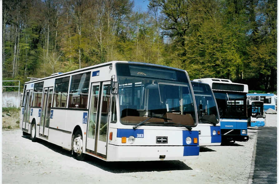 (094'010) - TL Lausanne - Nr. 383 - Van Hool am 14. April 2007 in Safnern, BTR