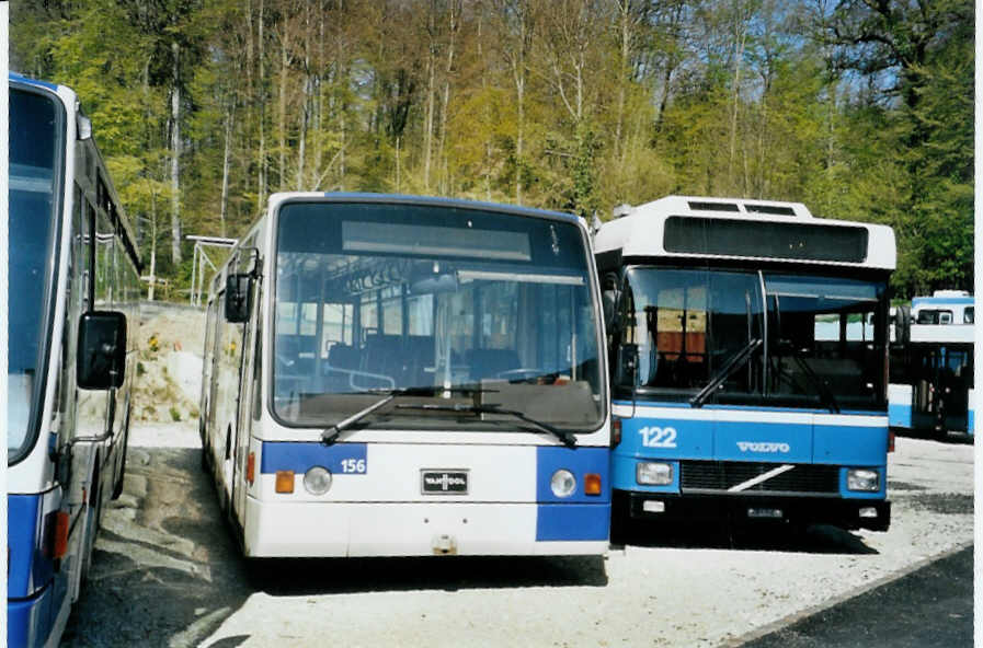 (094'011) - TL Lausanne - Nr. 156 - Van Hool am 14. April 2007 in Safnern, BTR