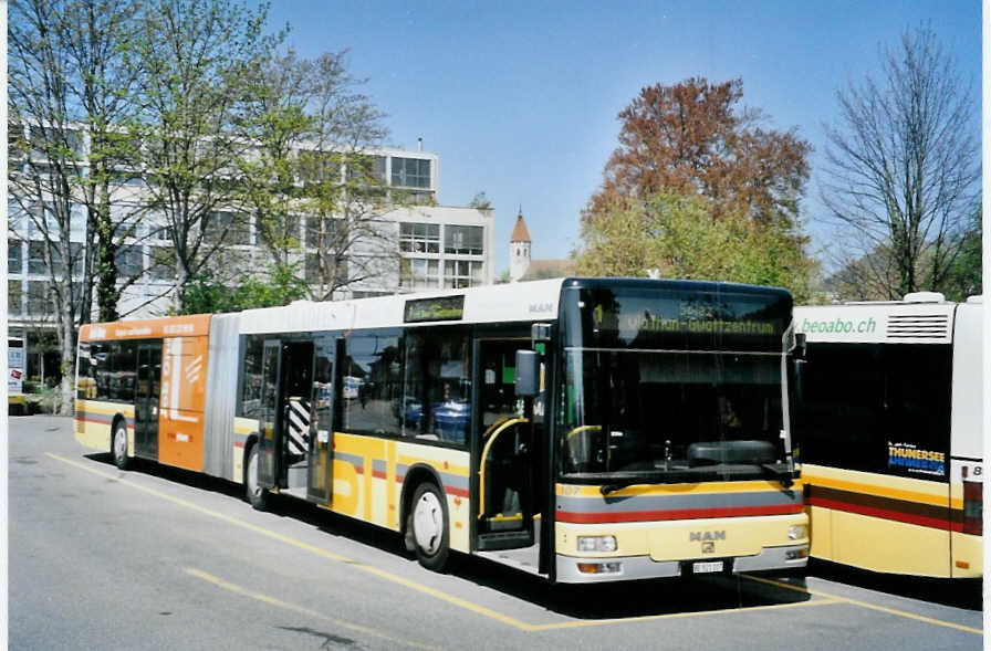 (094'110) - STI Thun - Nr. 107/BE 521'107 - MAN am 20. April 2007 bei der Schifflndte Thun