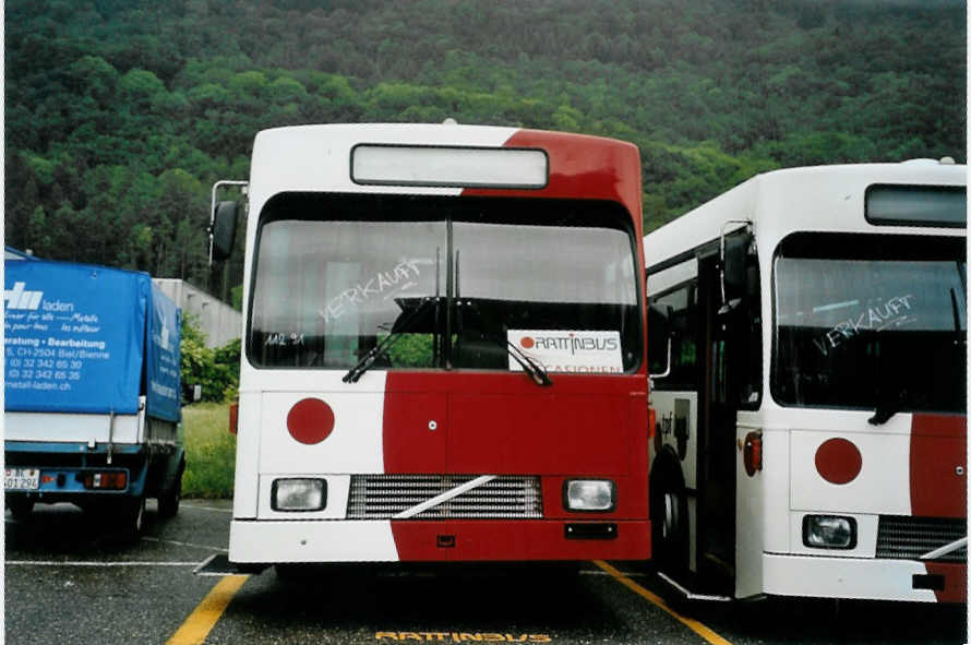 (094'521) - TPF Fribourg - Nr. 91 - Volvo/Gangloff (ex GFM Fribourg Nr. 91; ex SVB Bern Nr. 187) am 17. Mai 2007 in Biel, Rattinbus