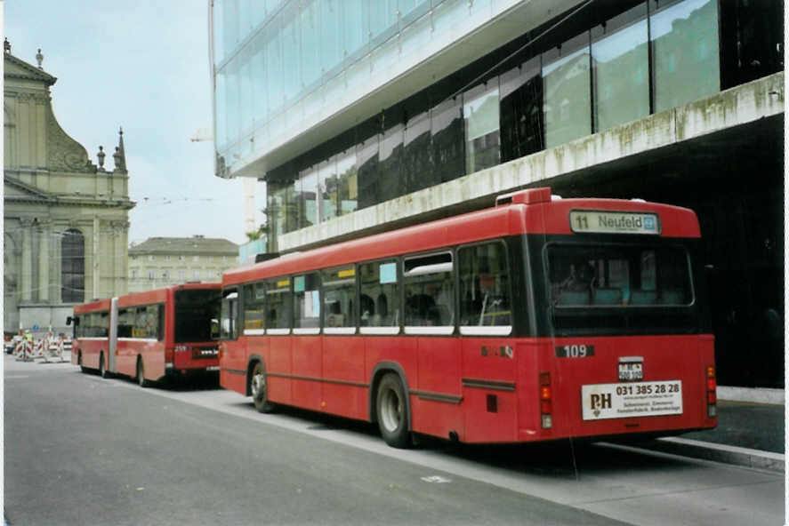 (095'319) - Bernmobil, Bern - Nr. 109/BE 500'109 - Volvo/R&J am 8. Juni 2007 beim Bahnhof Bern