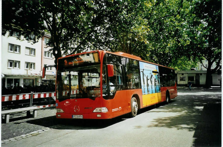 (096'009) - VAG Freiburg - Nr. 854/FR-SW 854 - Mercedes am 9. Juli 2007 in Freiburg, Siegesdenkmal