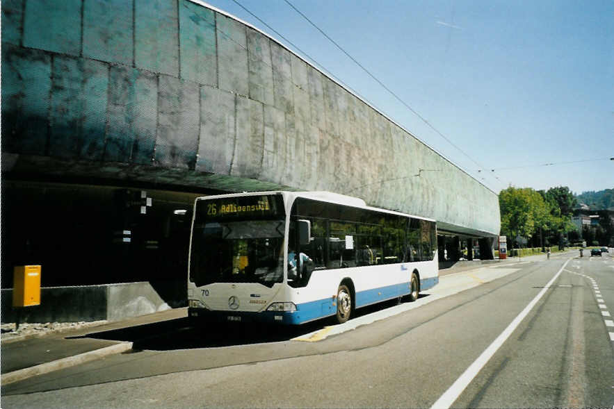 (096'124) - VBL Luzern - Nr. 70/LU 15'728 - Mercedes am 15. Juli 2007 in Luzern, Brelstrasse