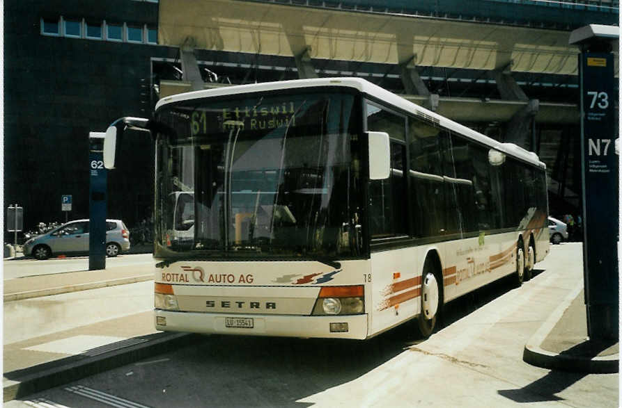 (096'234) - ARAG Ruswil - Nr. 18/LU 15'541 - Setra am 15. Juli 2007 beim Bahnhof Luzern