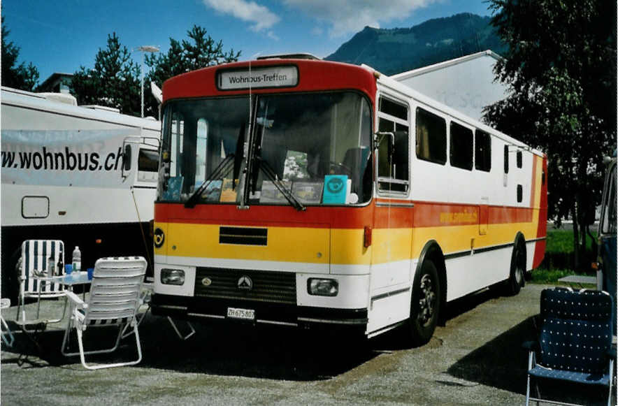 (097'327) - Aus der Schweiz: Tiemann, Oetwil - Nr. 12/ZH 675'807 - Saurer/R&J (ex Privat; ex Tschannen, Zofingen Nr. 12) am 18. August 2007 in Schaan, Wohnbustreffen