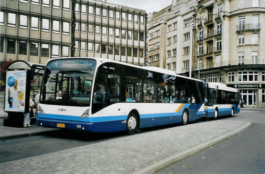 (098'824) - AVL Luxembourg - Nr. 630/B 1493 - Van Hool am 24. September 2007 in Luxembourg, Place Hamilius