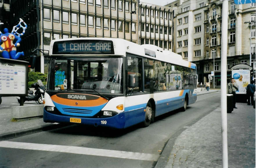 (098'827) - AVL Luxembourg - Nr. 199/B 1590 - Scania am 24. September 2007 in Luxembourg, Place Hamilius