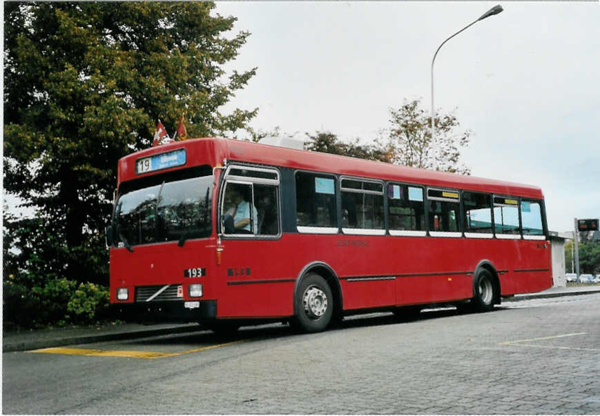 (099'411) - Bernmobil, Bern - Nr. 193/BE 451'193 - Volvo/Gangloff am 30. September 2007 in Bern, Blinzern