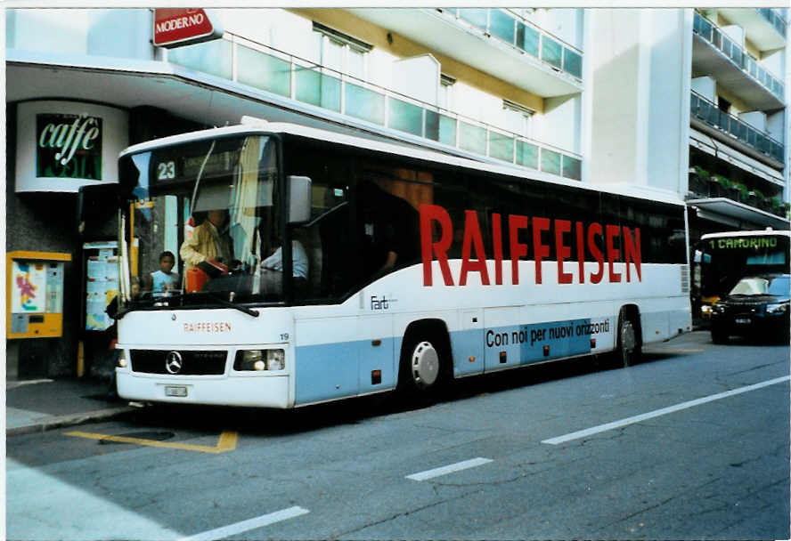 (099'731) - FART Locarno - Nr. 19/TI 168'719 - Mercedes am 3. Oktober 2007 in Bellinzona, Via Pellandini