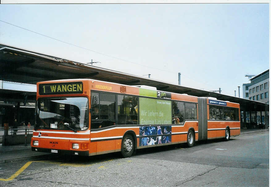 (100'732) - BOGG Wangen b.O. - Nr. 18/SO 134'857 - MAN (ex AGO Olten Nr. 18) am 3. November 2007 beim Bahnhof Olten