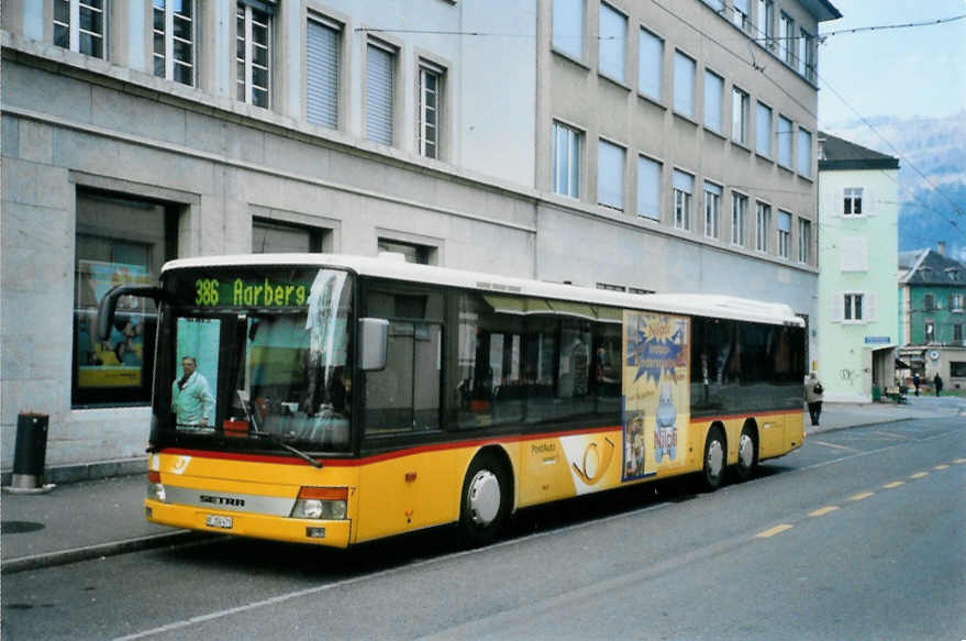 (101'134) - AVA Aarberg - Nr. 7/BE 350'471 - Setra am 18. November 2007 beim Bahnhof Biel