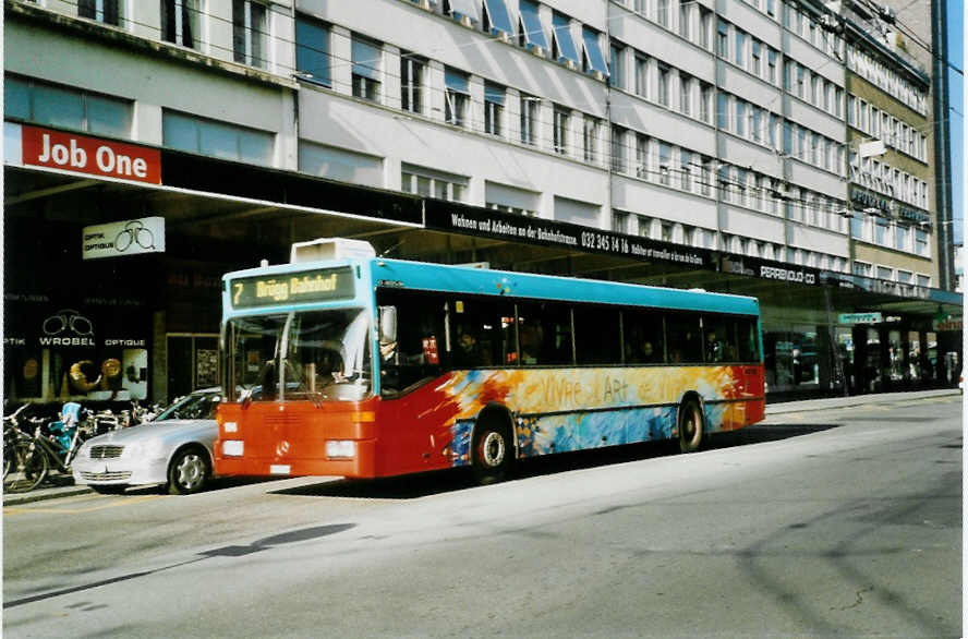 (101'215) - VB Biel - Nr. 114/BE 510'114 - Mercedes am 18. November 2007 beim Bahnhof Biel