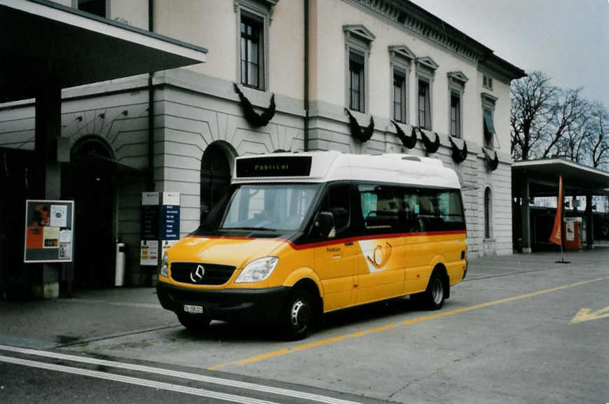 (102'315) - PostAuto Ostschweiz - TG 158'221 - Mercedes am 23. Dezember 2007 beim Bahnhof Frauenfeld