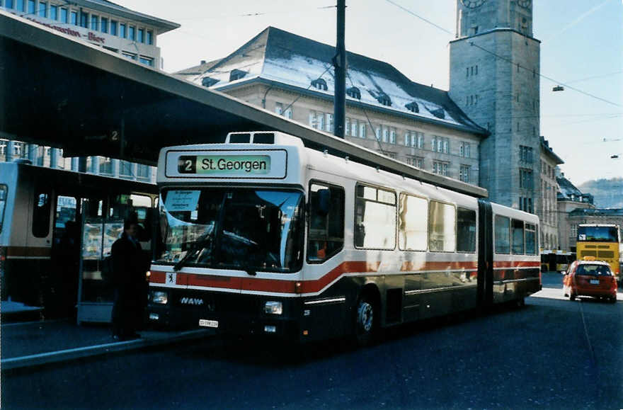 (102'512) - VBSG St. Gallen - Nr. 239/SG 198'239 - NAW/Hess am 29. Dezember 2007 beim Bahnhof St. Gallen