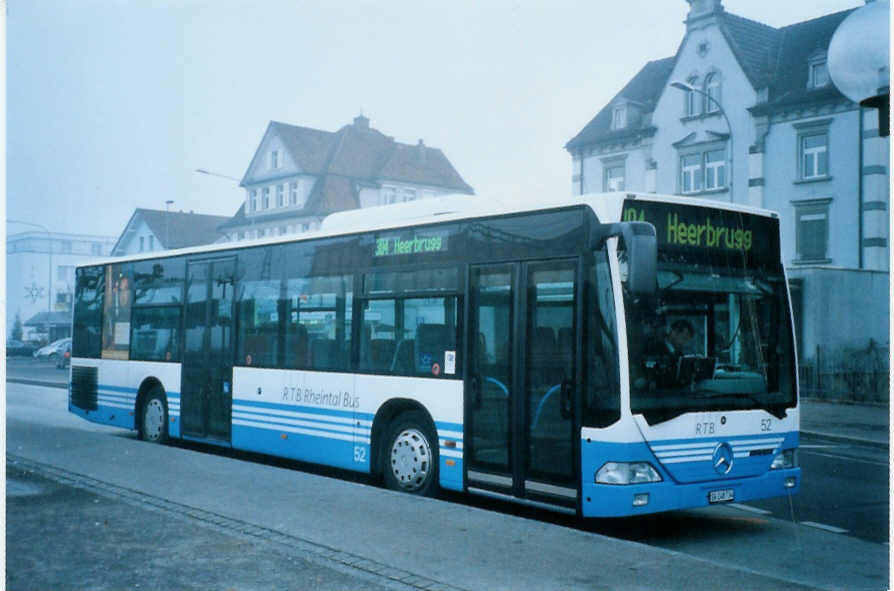 (102'707) - RTB Altsttten - Nr. 52/SG 248'734 - Mercedes am 29. Dezember 2007 beim Bahnhof St. Margrethen