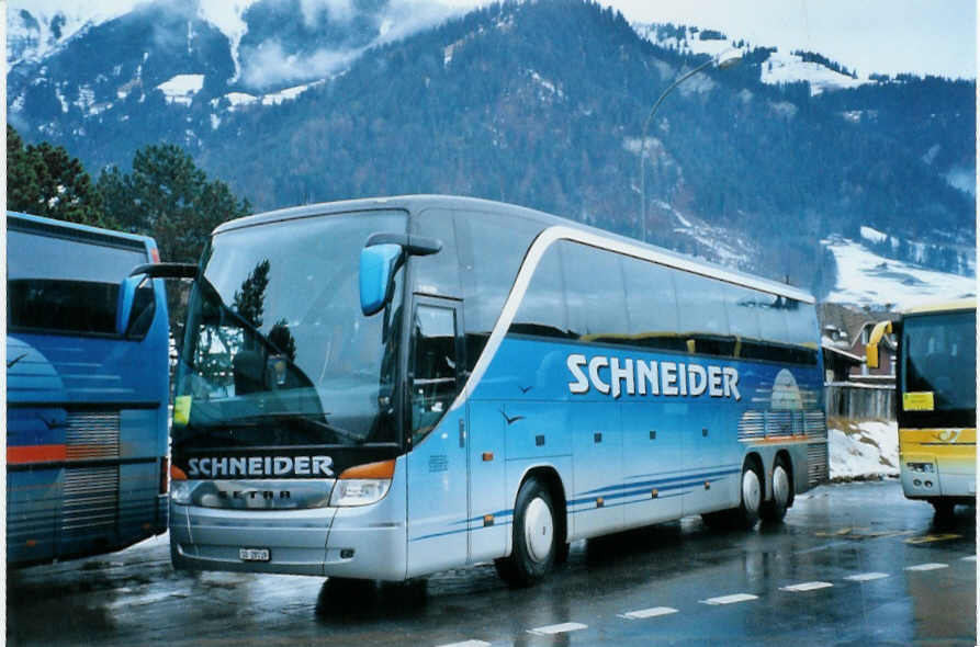 (103'003) - Schneider, Langendorf - SO 28'119 - Setra am 6. Januar 2008 beim Bahnhof Frutigen