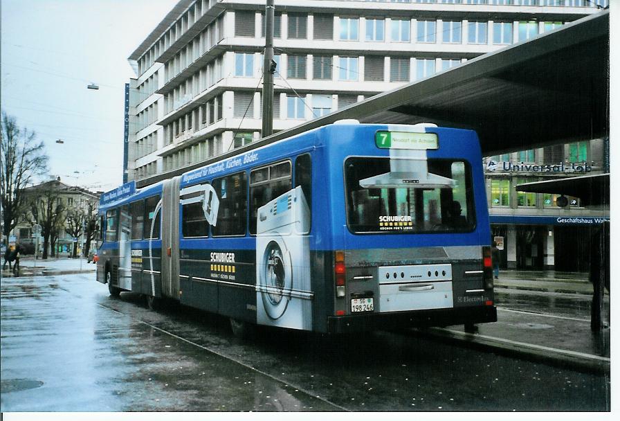 (103'415) - VBSG St. Gallen - Nr. 246/SG 198'246 - NAW/Hess am 7. Januar 2008 beim Bahnhof St. Gallen