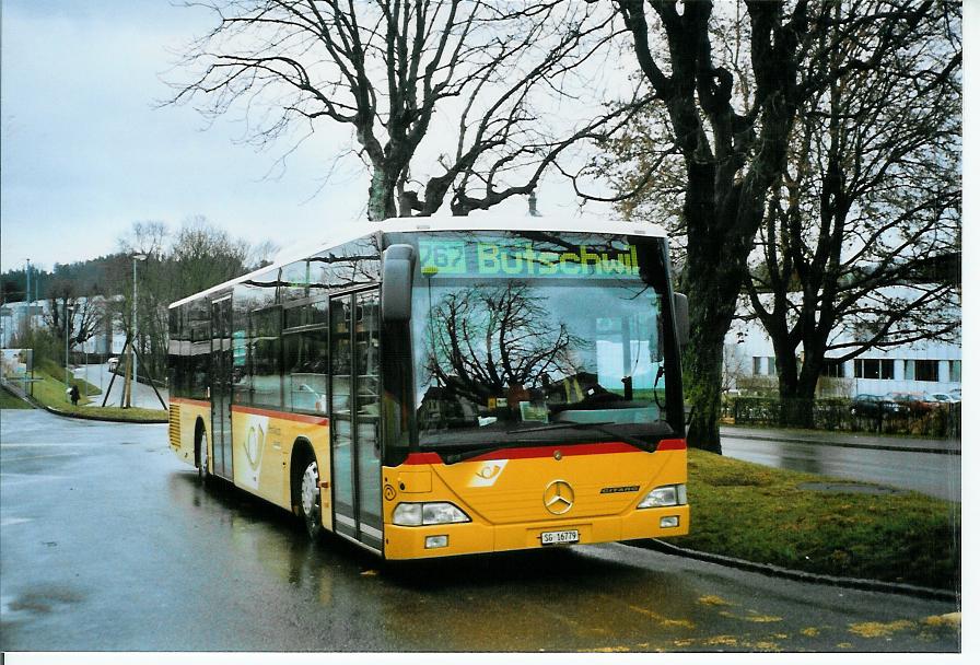 (103'418) - Postautobetriebe Unteres Toggenburg, Ltisburg - SG 16'779 - Mercedes am 7. Januar 2008 beim Bahnhof Flawil