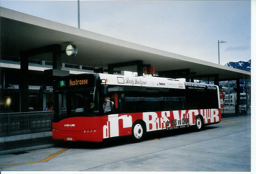 (103'921) - SBC Chur - Nr. 19/GR 97'519 - Solaris am 4. Februar 2008 beim Bahnhof Chur