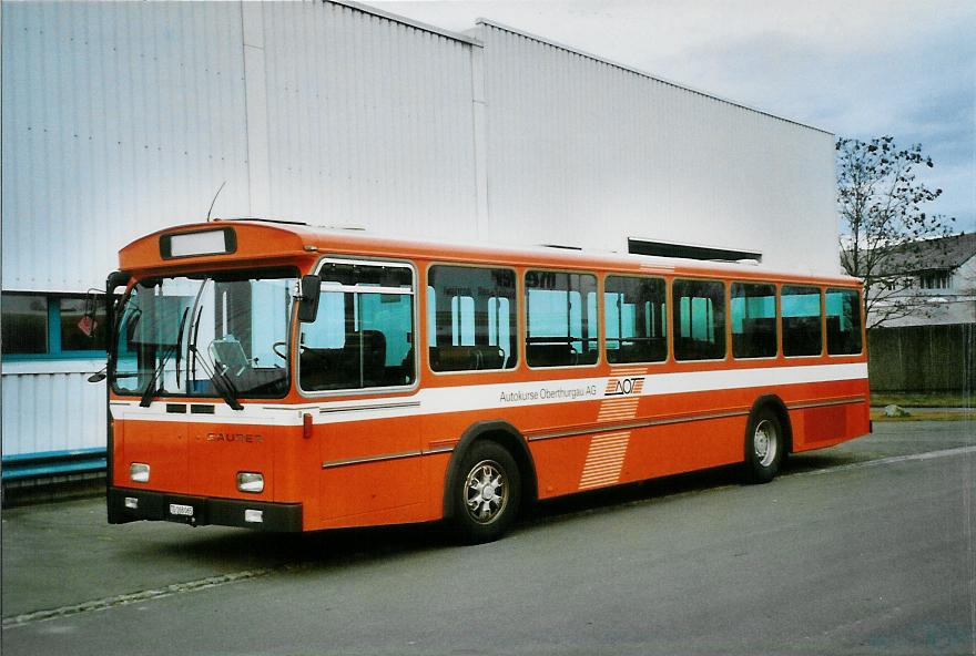 (104'115) - AOT Amriswil - Nr. 8/TG 168'065 - Saurer/Tscher (ex Frommelt, Vaduz) am 4. Februar 2008 in Amriswil, Garage II