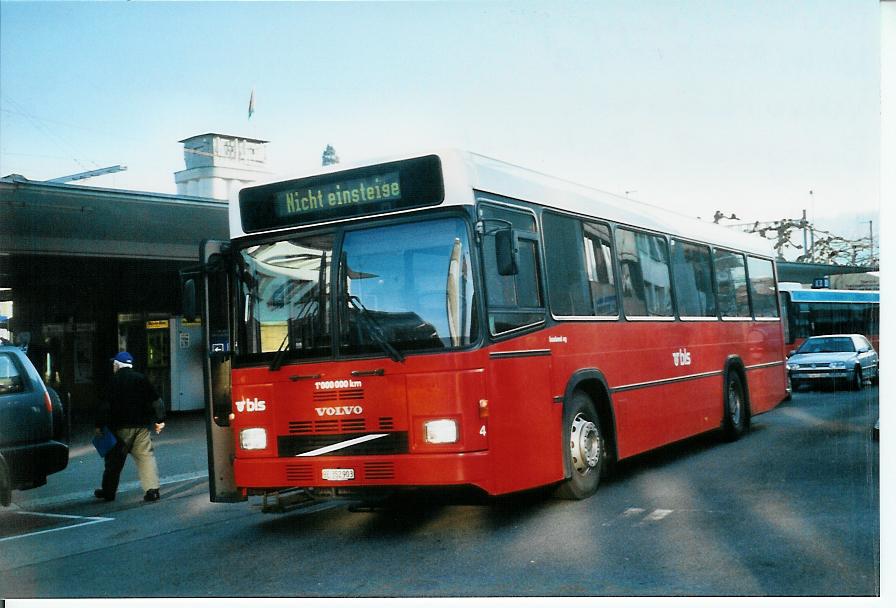 (104'326) - Busland, Burgdorf - Nr. 24/BE 352'903 - Volvo/Lauber (ex AAGK Koppigen Nr. 4) am 18. Februar 2008 beim Bahnhof Burgdorf