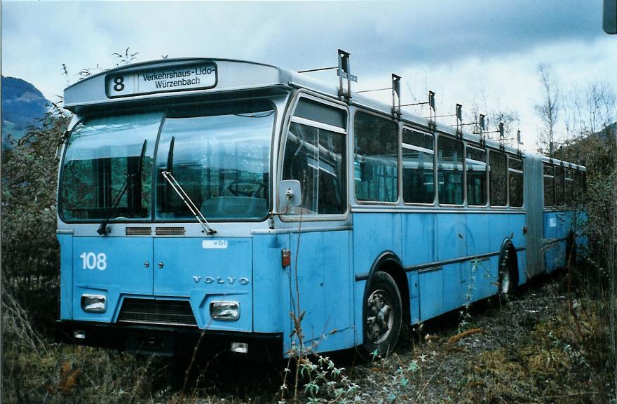 (104'829) - VBL Luzern - Nr. 108 - Volvo/Hess am 1. Mrz 2008 in Nfels