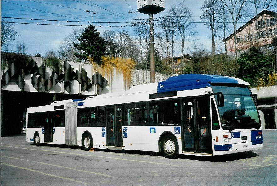 (105'301) - TL Lausanne - Nr. 549/VD 1520 - Van Hool am 15. Mrz 2008 in Lausanne, Dpt Borde