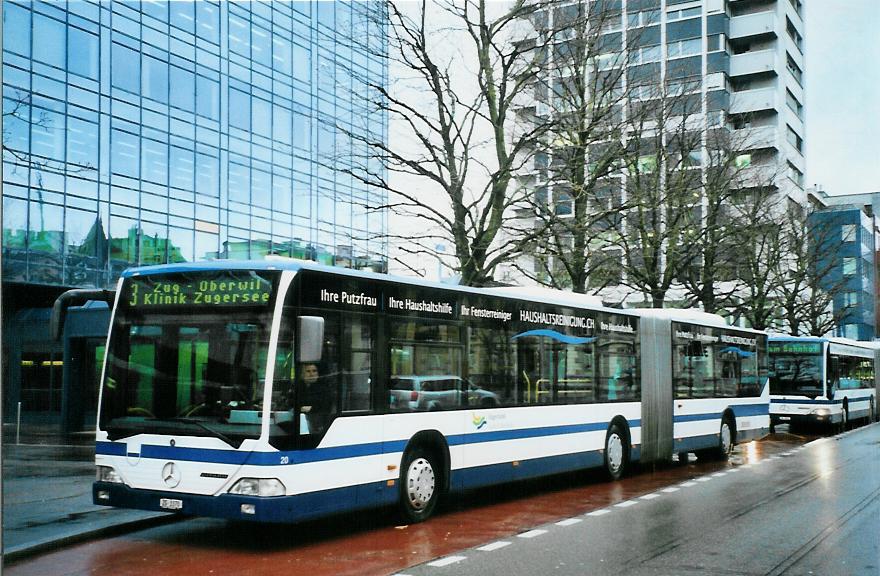 (105'335) - ZVB Zug - Nr. 20/ZG 3370 - Mercedes am 17. Mrz 2008 in Zug, Metalli