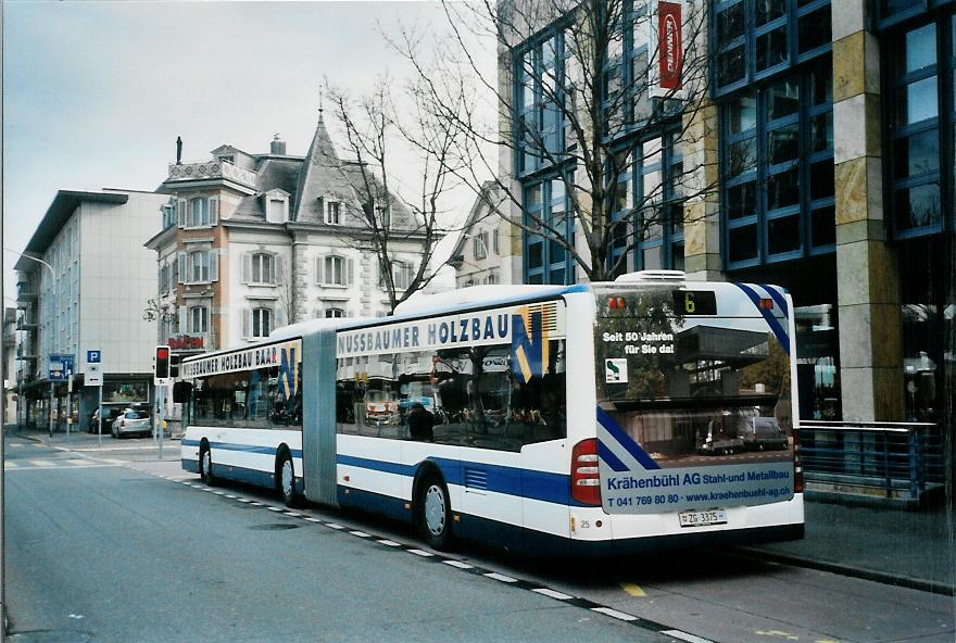 (105'723) - ZVB Zug - Nr. 25/ZG 3375 - Mercedes am 23. Mrz 2008 in Zug, Metalli