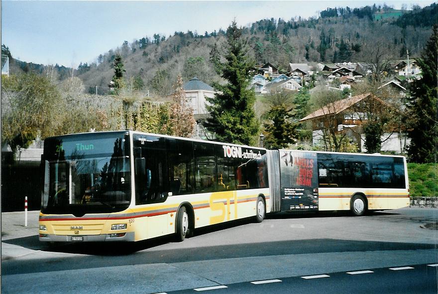 (106'019) - STI Thun - Nr. 120/BE 700'120 - MAN am 30. Mrz 2008 in Oberhofen, Wichterheer