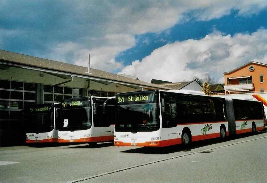 (106'318) - Regiobus, Gossau - Nr. 44/SG 283'909 - MAN am 13. April 2008 in Gossau, Depot