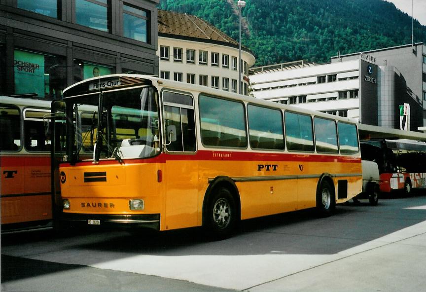 (107'304) - Schmid, Thrishaus - BE 26'206 - Saurer/Tscher (ex P 24'244) am 24. Mai 2008 beim Bahnhof Chur