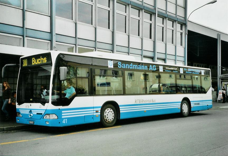 (107'434) - RTB Altsttten - Nr. 41/SG 131'606 - Mercedes am 24. Mai 2008 beim Bahnhof Buchs