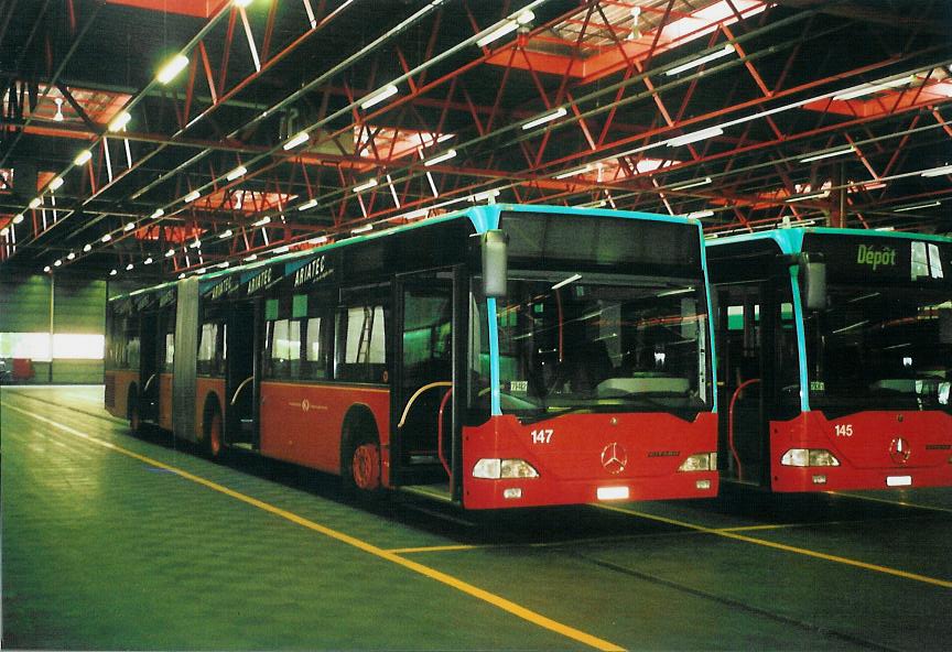 (107'629) - VB Biel - Nr. 147/BE 572'147 - Mercedes am 1. Juni 2008 in Biel, Depot