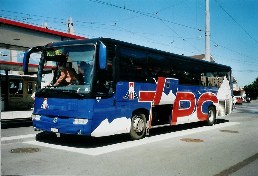 (108'112) - TPC Aigle - Nr. 12/VD 1117 - Irisbus am 21. Juni 2008 beim Bahnhof Aigle