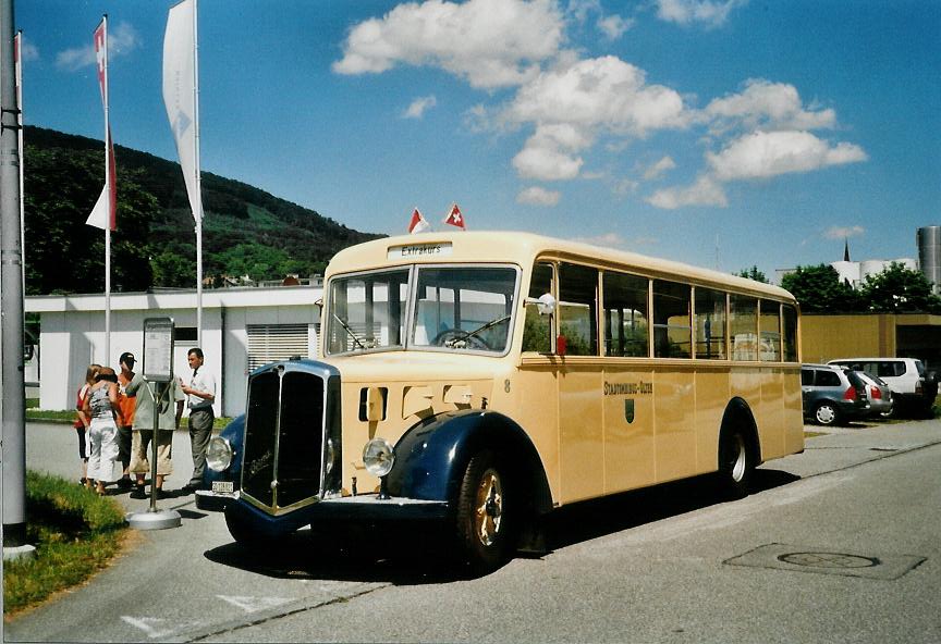 (108'203) - BOGG Wangen b.O. - Nr. 8/SO 128'821 - Berna/Hess (ex SOO Olten Nr. 8) am 21. Juni 2008 in Wangen, Garage